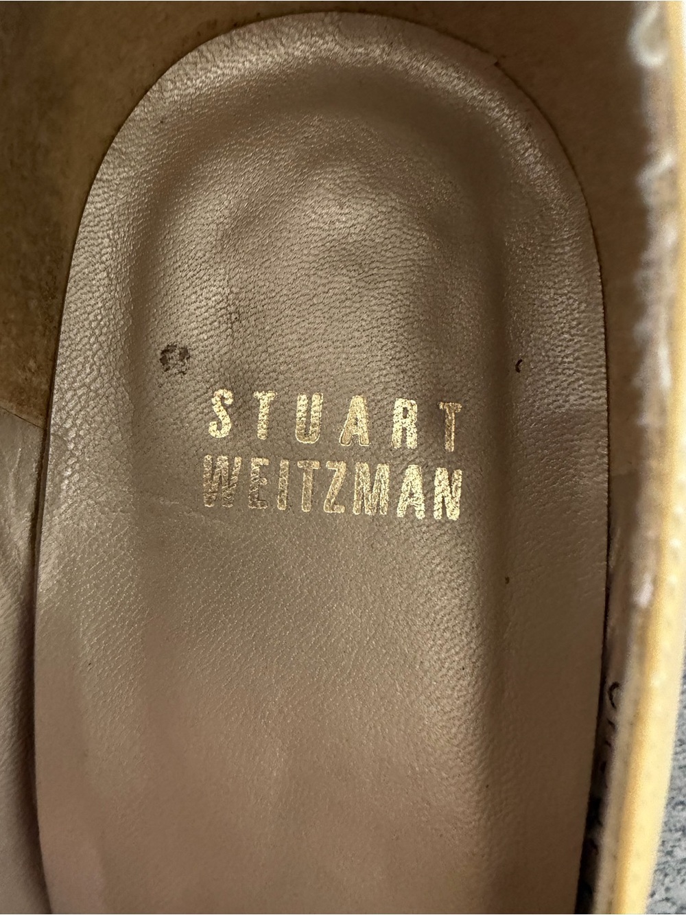 Stuart Weitzman Patent Peep-Toe Heels in Butter Yellow - Picture 7 of 12
